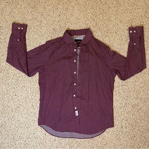Egara Burgundy Button Down Shirt